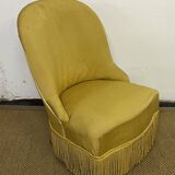 Fauteuil crapaud moutarde