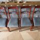 Rare - Set of 4 Louis Philippe/restoration style chairs with medallion - Colour blue / cherry wood