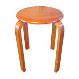 Stool 1980 in arched wood