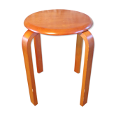 Stool 1980 in arched wood