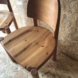 Pair of solid pine chairs by Rainer Daumiller, Germany 1960