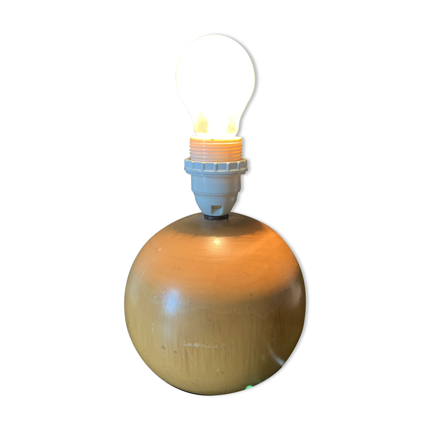 Light wood ball lamp foot