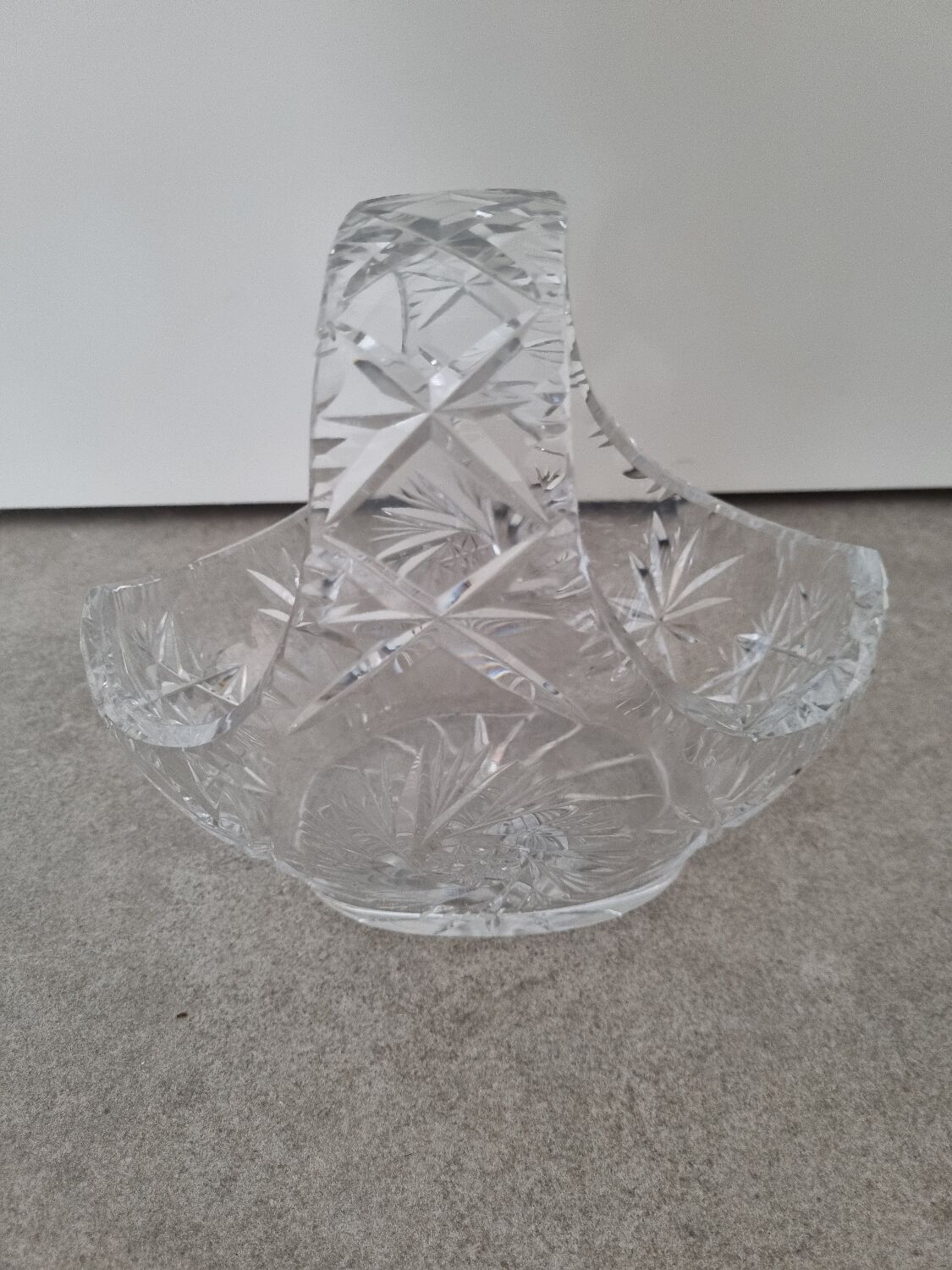 Bohemian crystal fruit basket