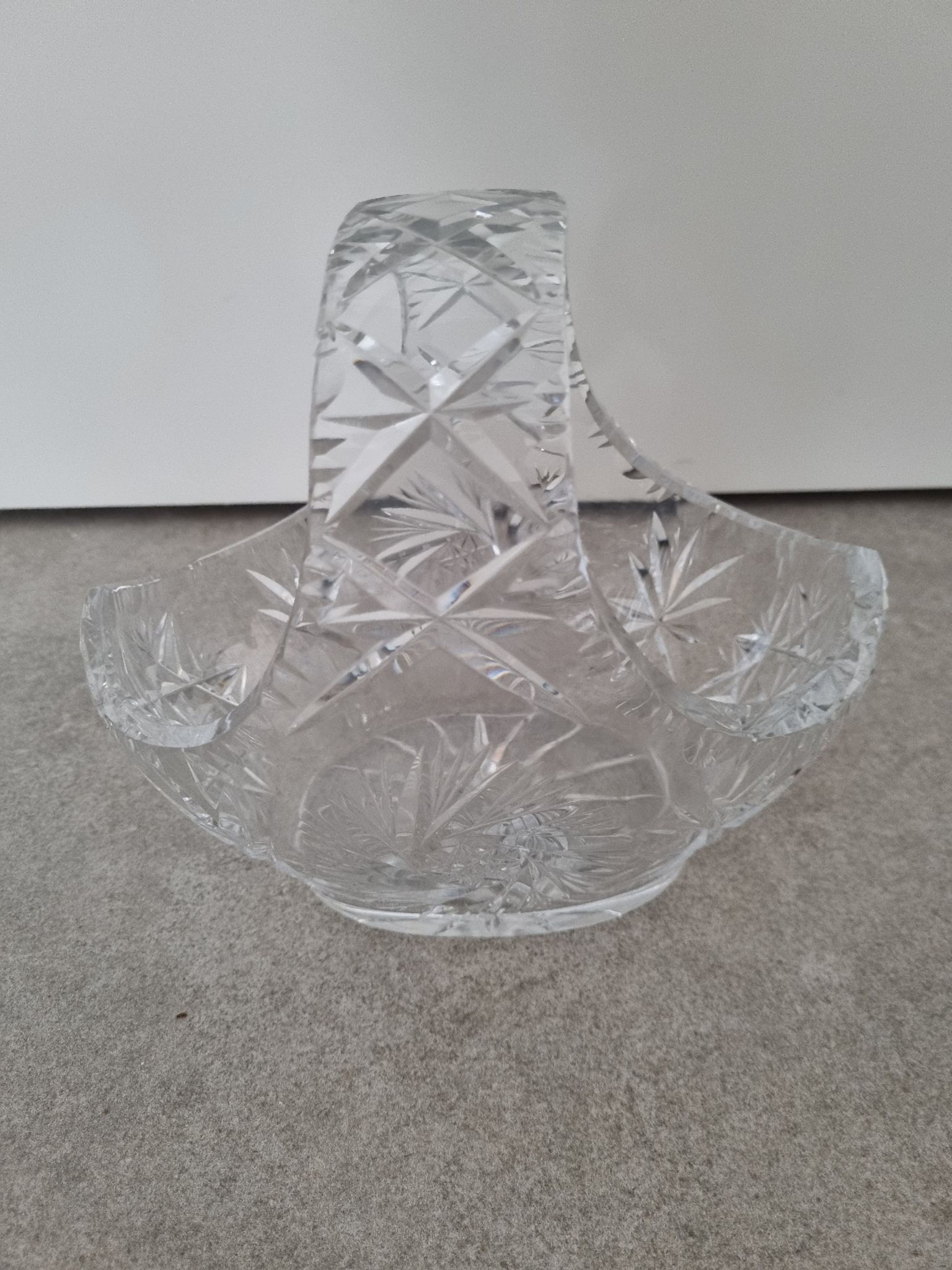 Bohemian crystal fruit basket