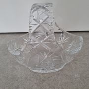 Bohemian crystal fruit basket