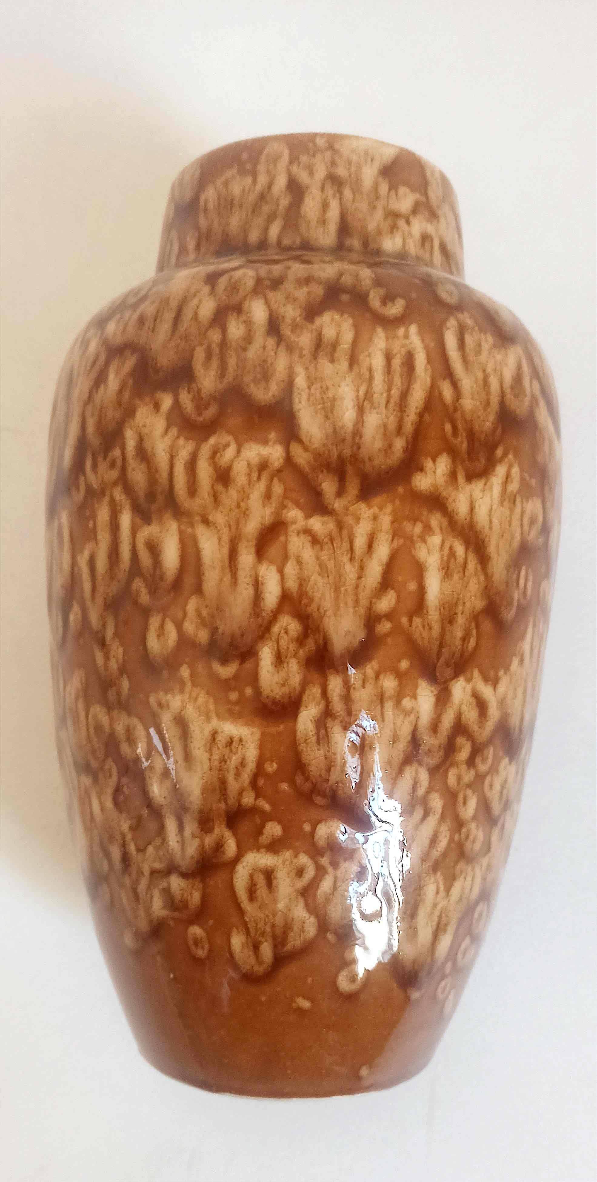 West Germany ceramic vase 1970s Height 21 cm