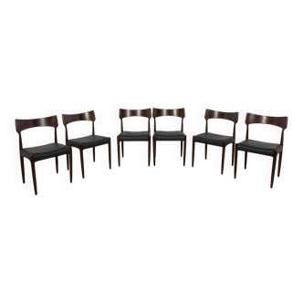 Mid Century Rosewood Dining Chairs from Bernhard Pedersen & Son, 1960s, Set of 6