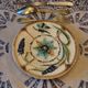 Set of 10 late 19th century dessert plates in barbotine, Wasmuel