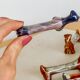 Lot de 6 repose-couteaux teckel en céramique émaillée