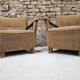 Paire de fauteuils brutalistes, années 1950