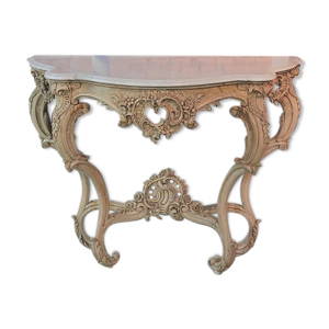 Console Louis XV en bois naturel