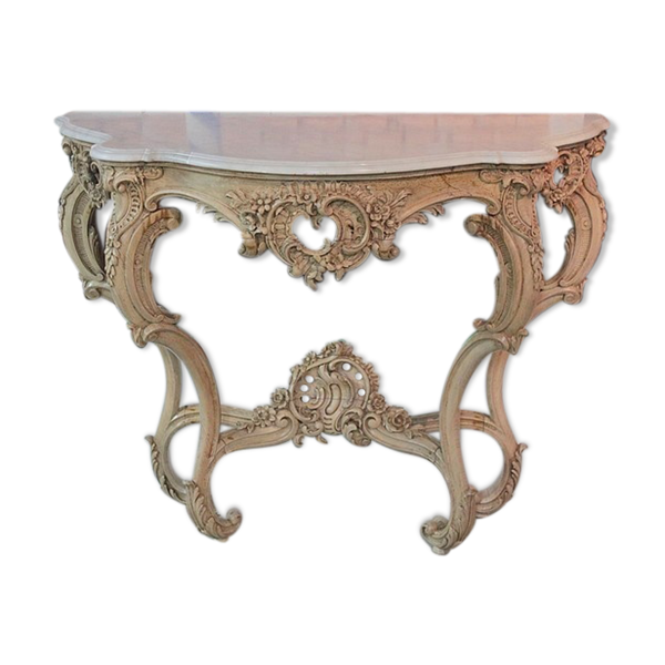 Console Louis XV en bois naturel XIXème