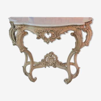 Natural wood XIX Louis XV console