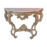 Console Louis XV en bois naturel XIXème