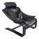 "Lounge chair 'Kroken' by Åke Fribyter for Roche Bobois — Black leather"