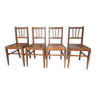 Set of 4 Luterma chairs – Modernist design – Beech – 1930s-40s