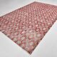 7x11 Brick Red & Beige Persian Vintage Rug, Floral Bohemian Decor,207x333Cm