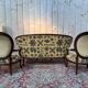 Salon Louis-Philippe – Sofa and pair of armchairs – Rosewood – Fabric f
