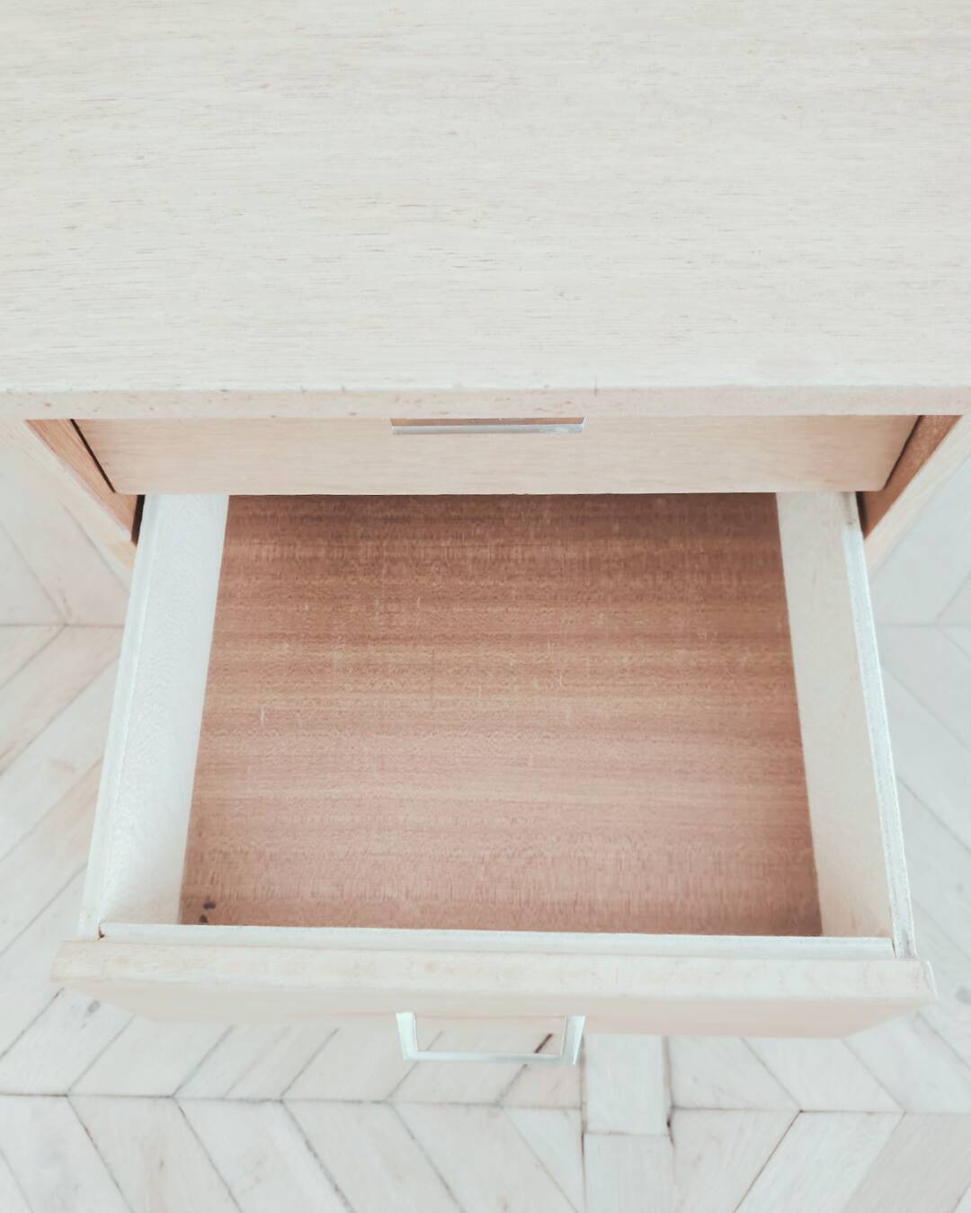 Renovated vintage modernist desk, metal & oak, 1950s/60s