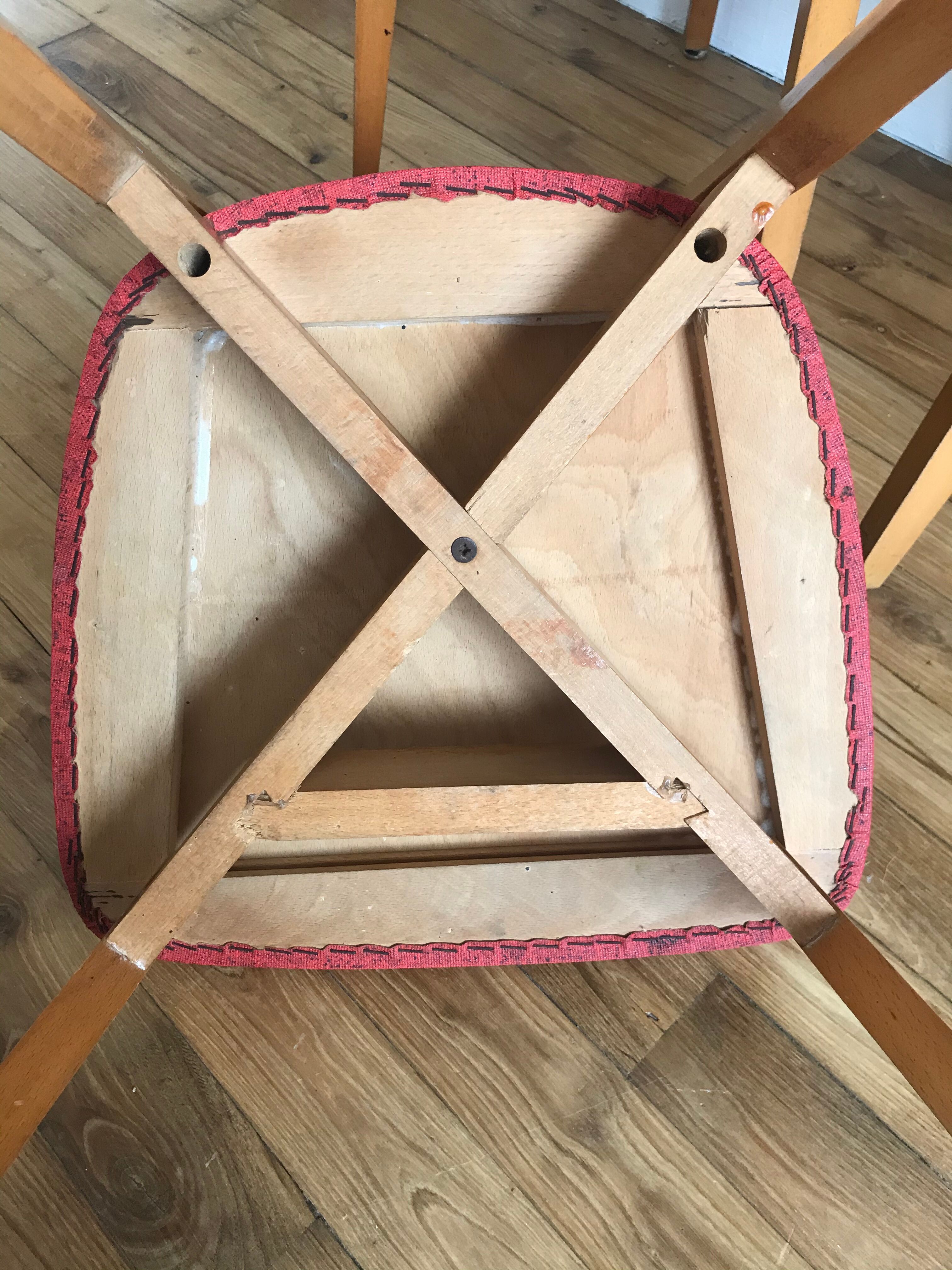 Series of red chairs