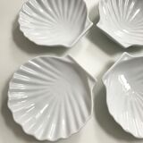 Set of 4 porcelain shells cups