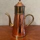 Teapot or coffee maker in copper and vintage brass