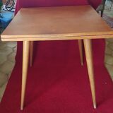 Vintage side table Scandinavian compass legs
