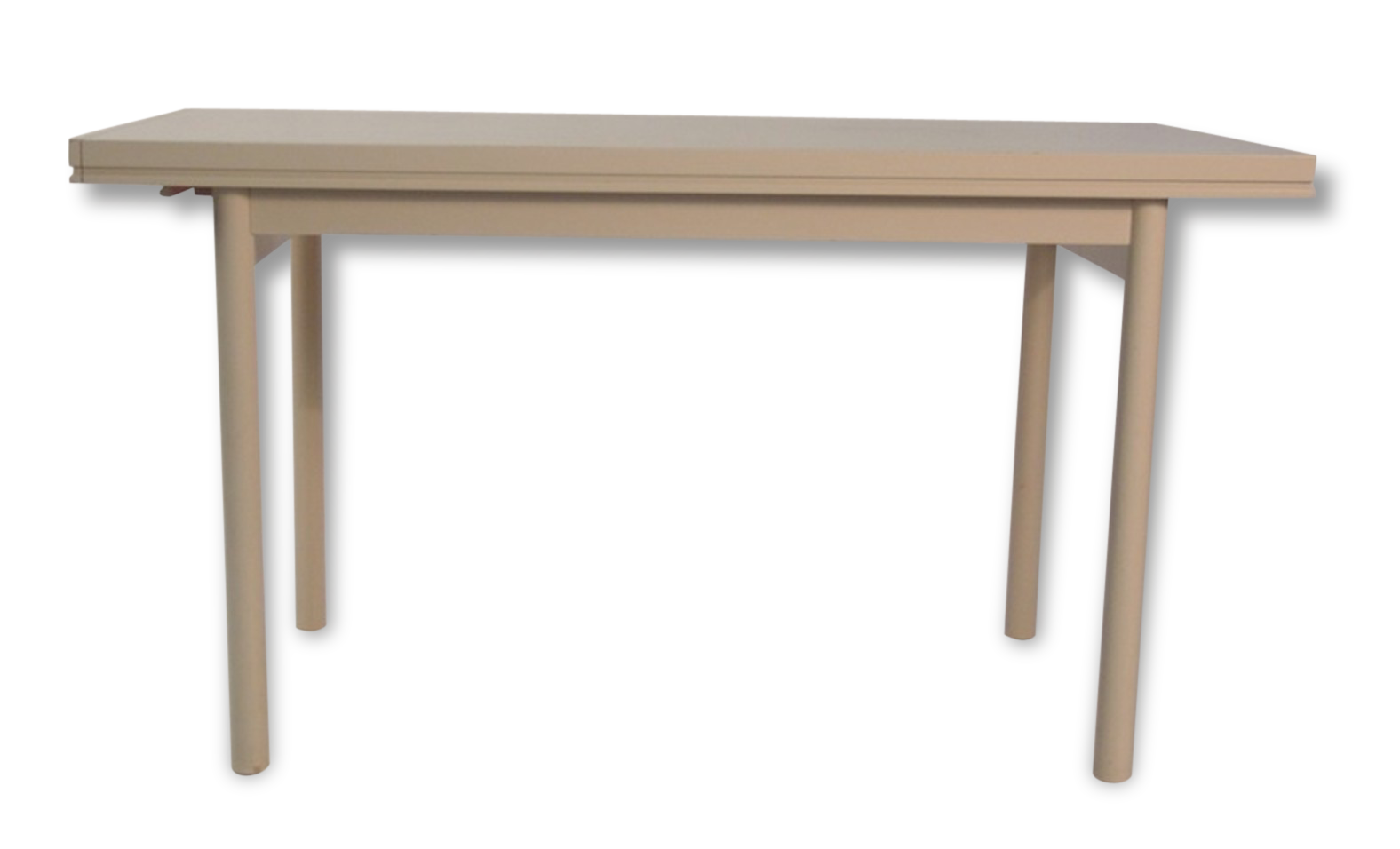 Beige extendable wooden table