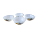 4 cups or ramekins Arcopal pear patterns grape 1970