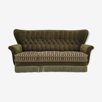 1960s, Danish vintage 3 pers. sofa, velour, original condition