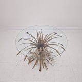 Hollywood Regency Gilded Coco Chanel Style Sheaf of Wheat Coffee Table, 197