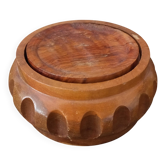 Wooden coasters with vintage holders