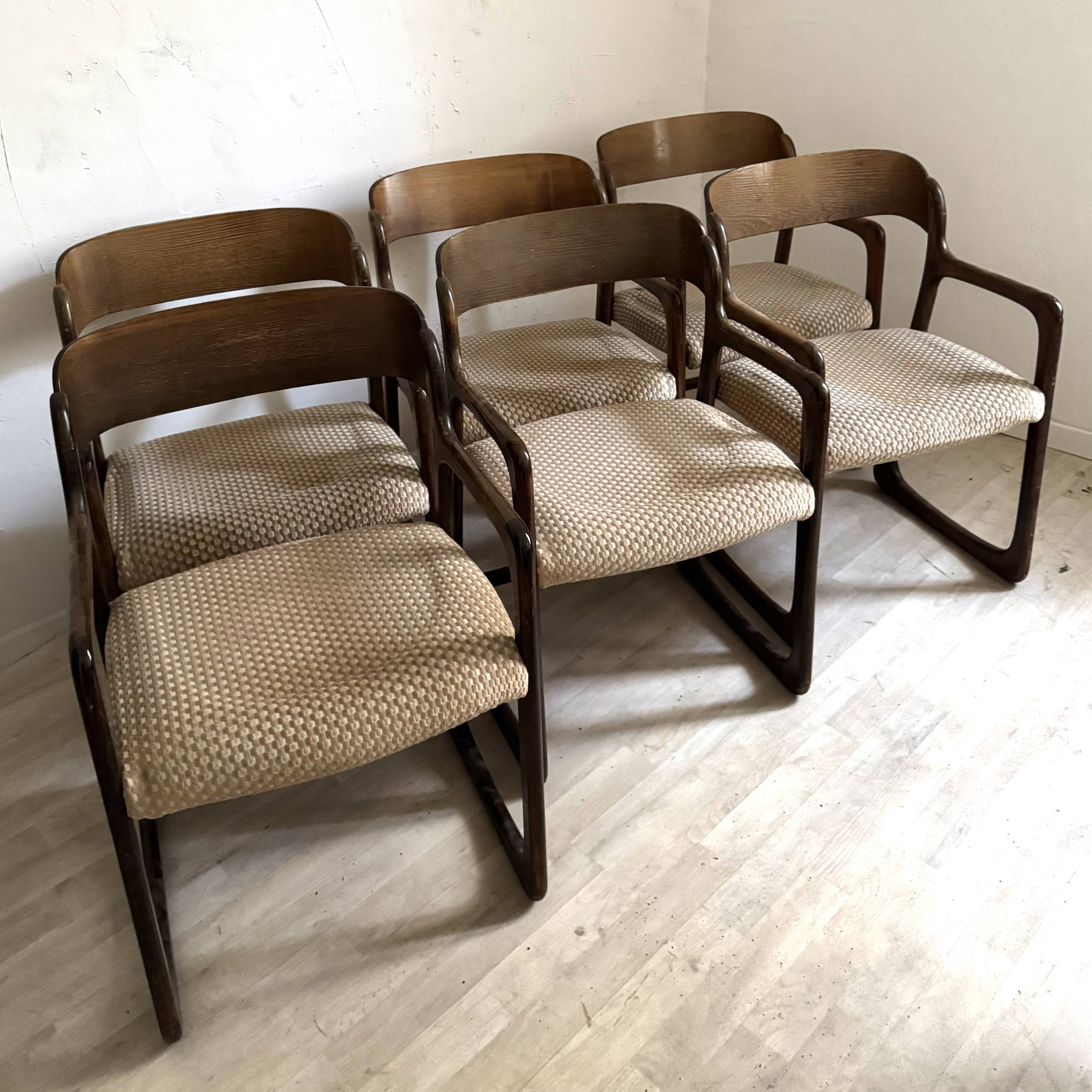 6 Baumann sleigh chairs