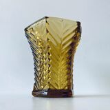 Vase ancien en verre ambré