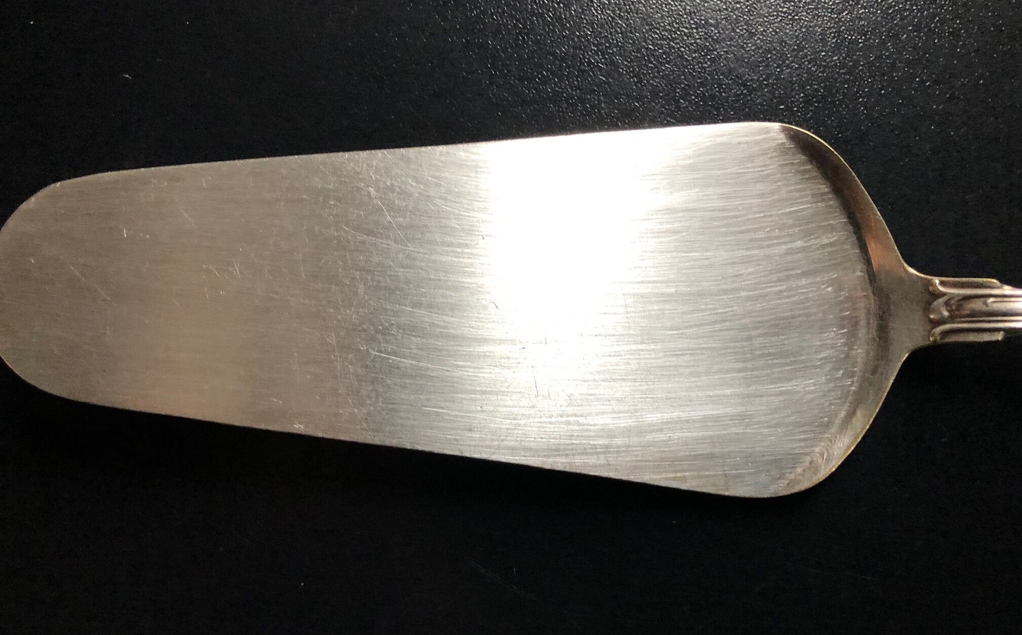 Silver metal cake shovel