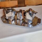 Tea set in silver metal 30s