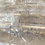 Porte-couteaux en verre moulé, années 50