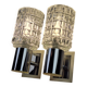 Pair of vintage 70s glass wall lamps by Targetti Sankey