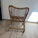 Armchair in woven wicker 1960/1970s