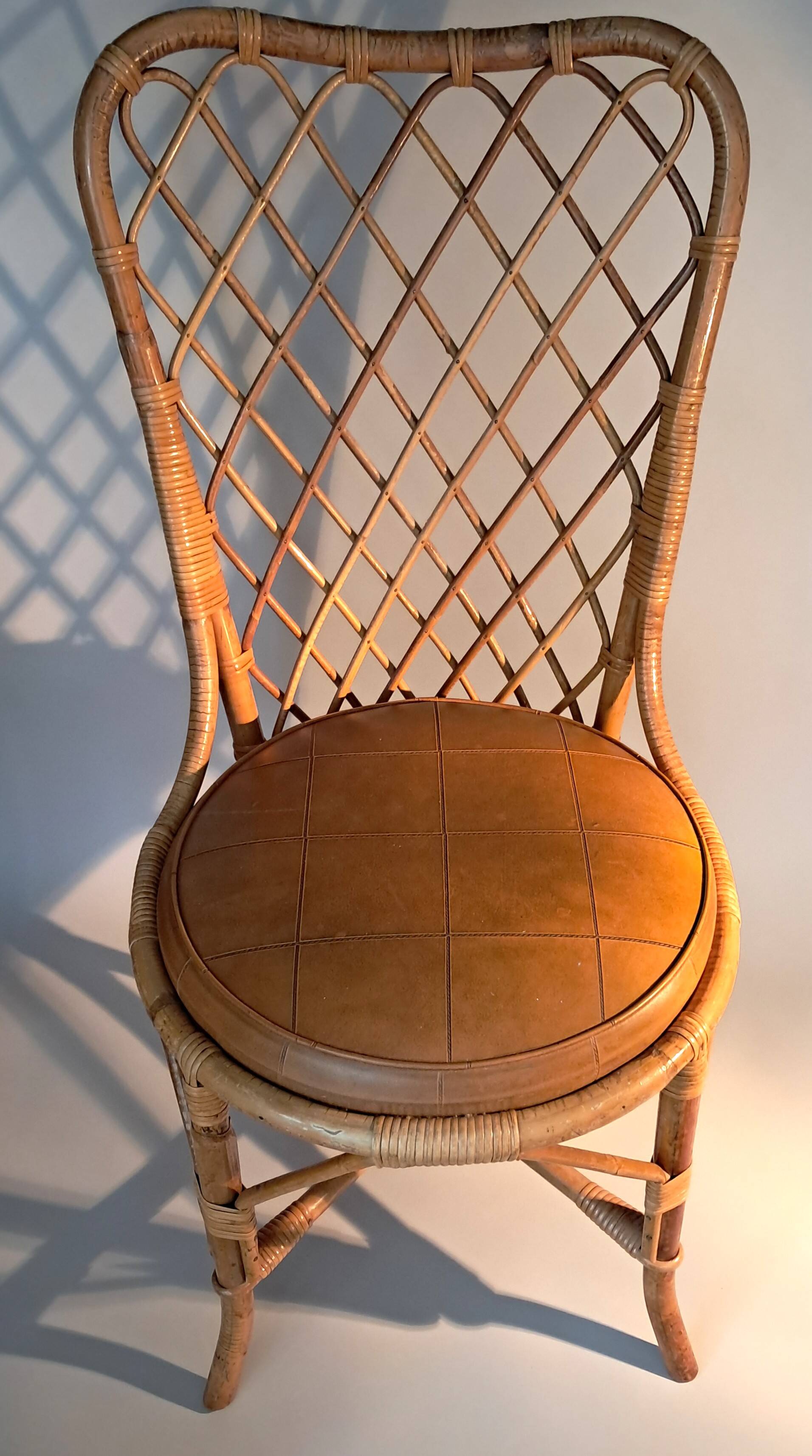 Rattan and bamboo chair 1950/1960.