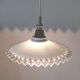 Transparent collared opaline lamp