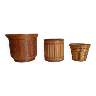 Lot de 3 caches pot /Corbeilles