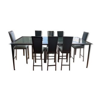 Design dining table and 10 chairs