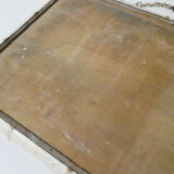 Old mirror mercury turned wood