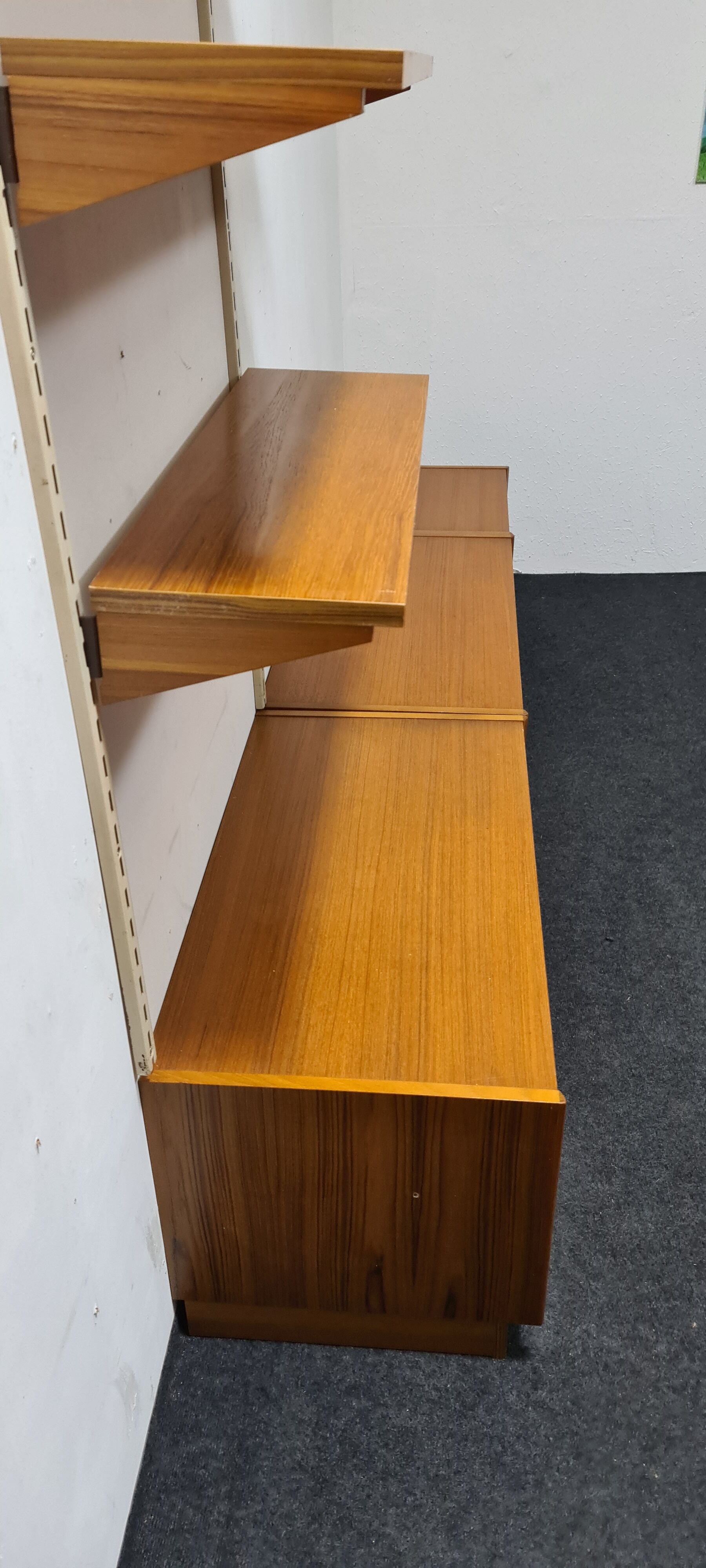 Vintage sideboard and shelving system
