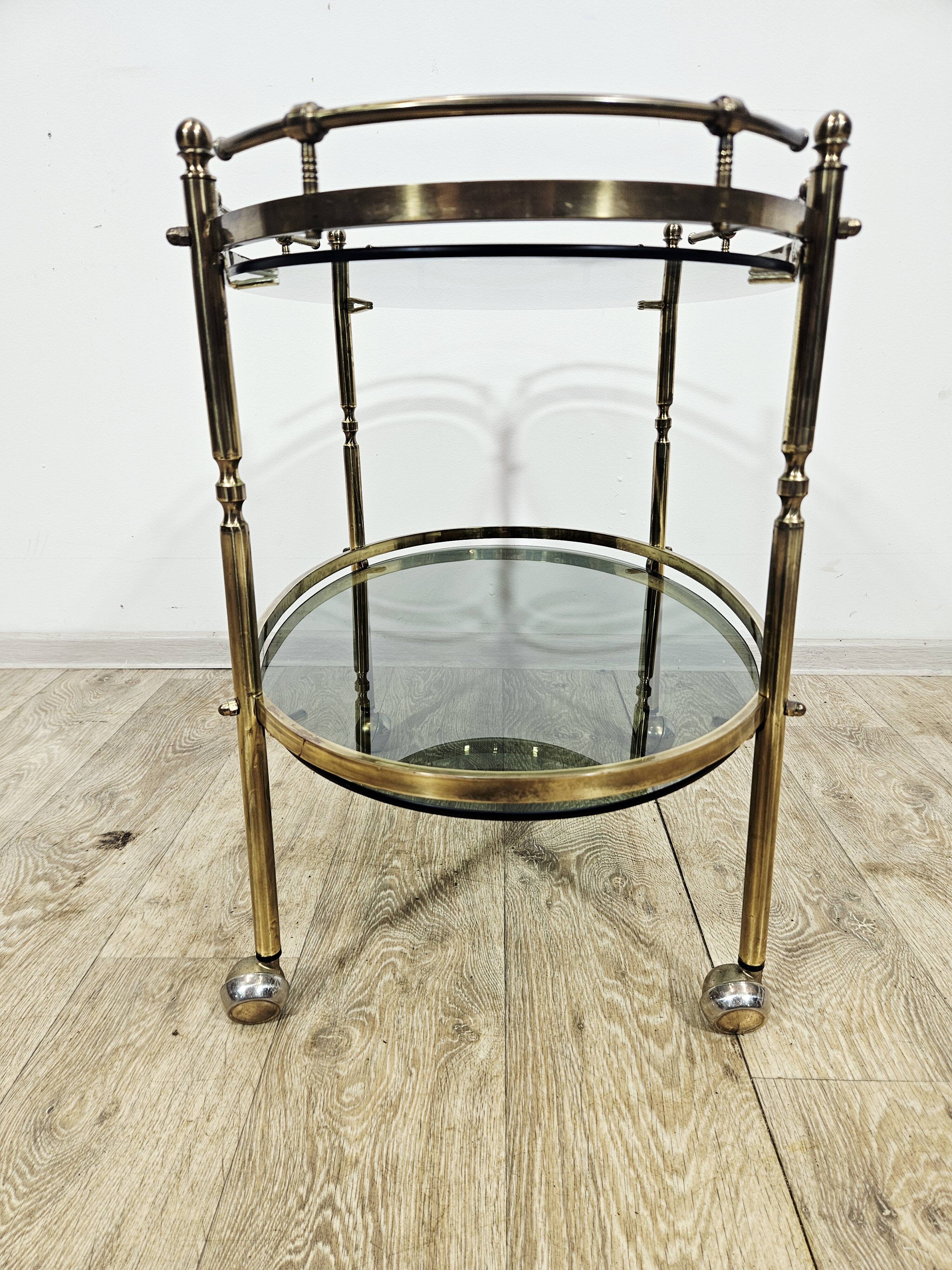 Brass bar cart / France, 1960s.