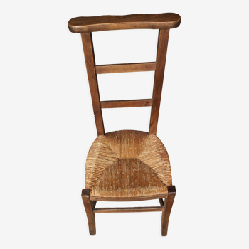 Prayer chair straw wood