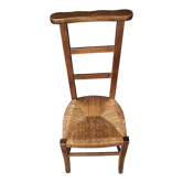 Prayer chair straw wood