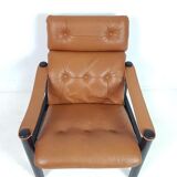 Fauteuil danois cuir daim