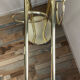 Italian towel rack in gilded metal from the 70s